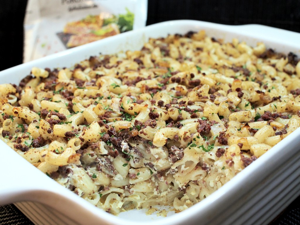 Pororouhe Makaronilaatikko